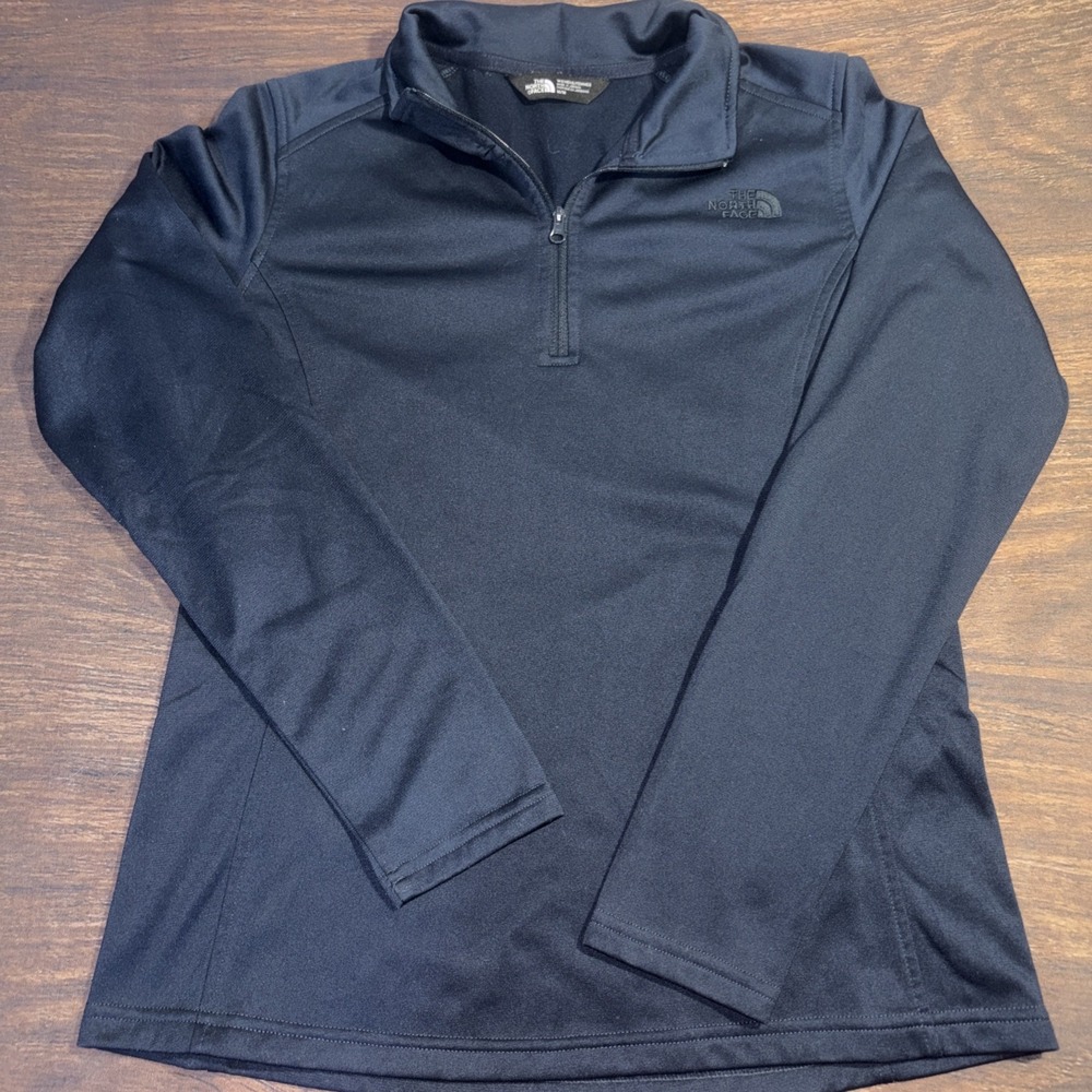 The North Face Tech Glacier Women's Medium 1/4 Zip Pullover Navy Blue